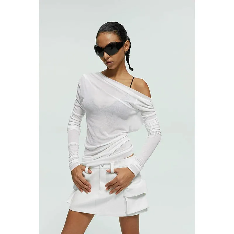 Asymmetrical Open Back Blouse