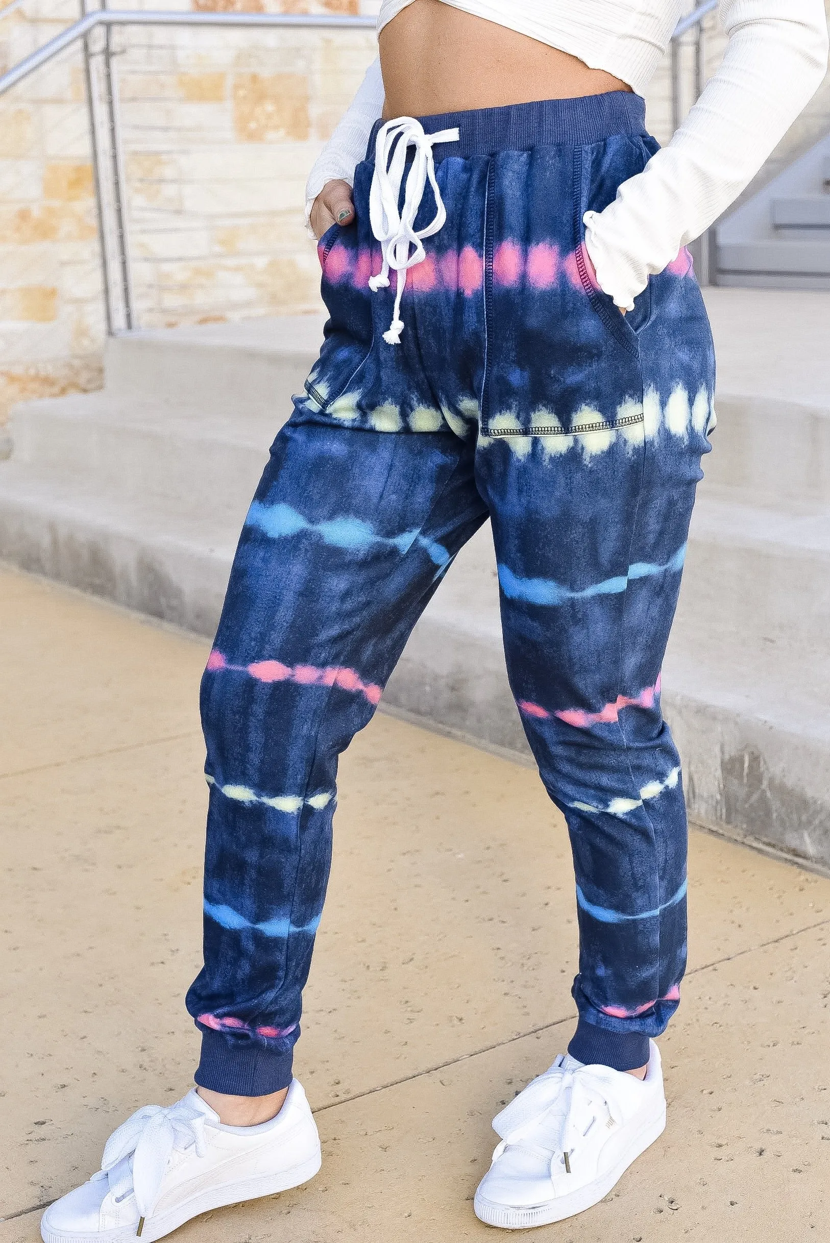 Charli Tie Dye Striped Joggers