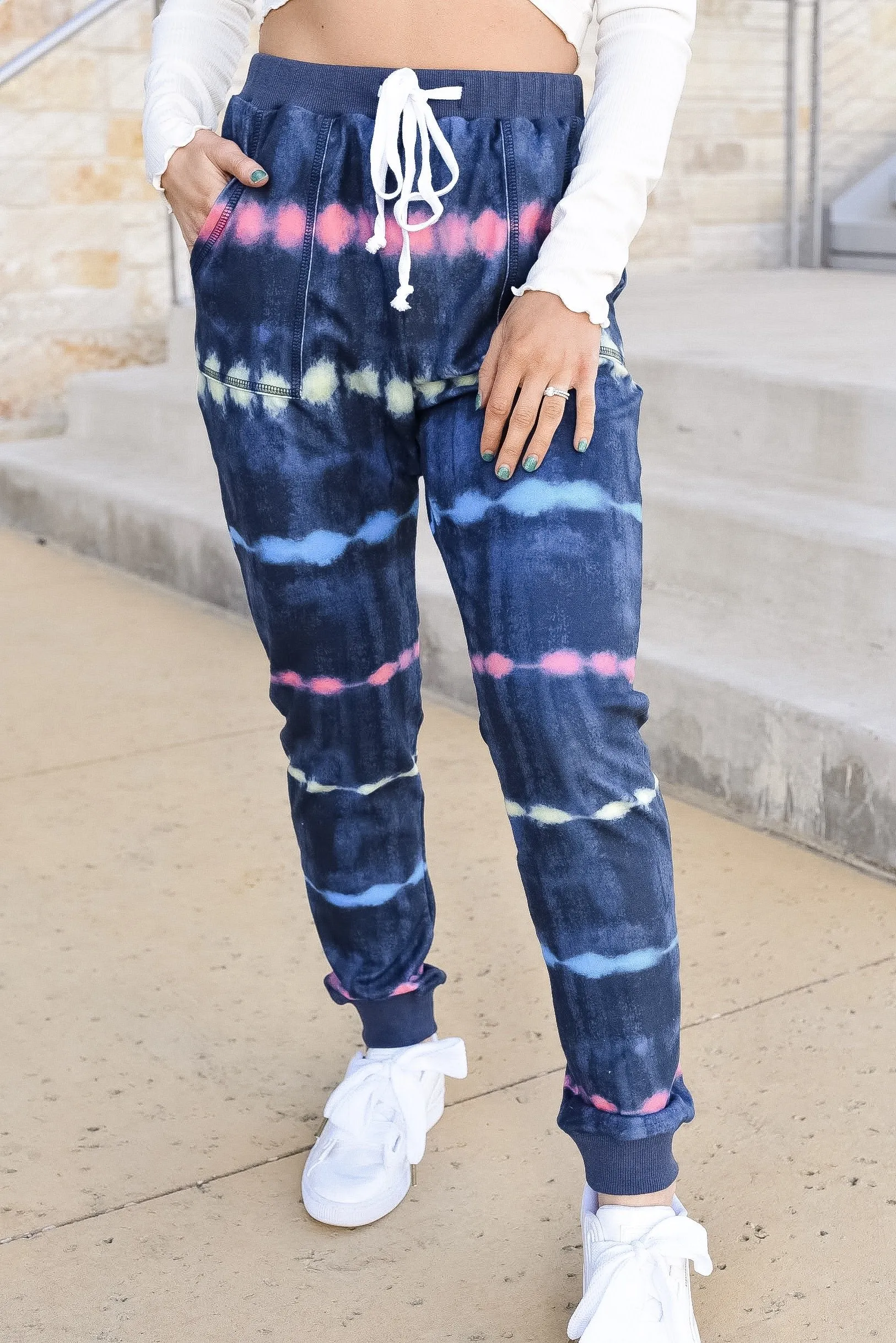 Charli Tie Dye Striped Joggers