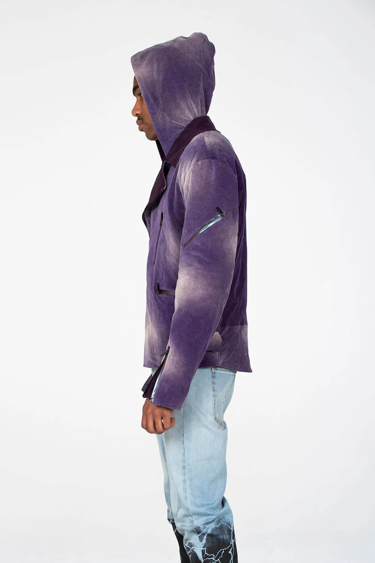 CLASSIC VELVET BIKER JACKET