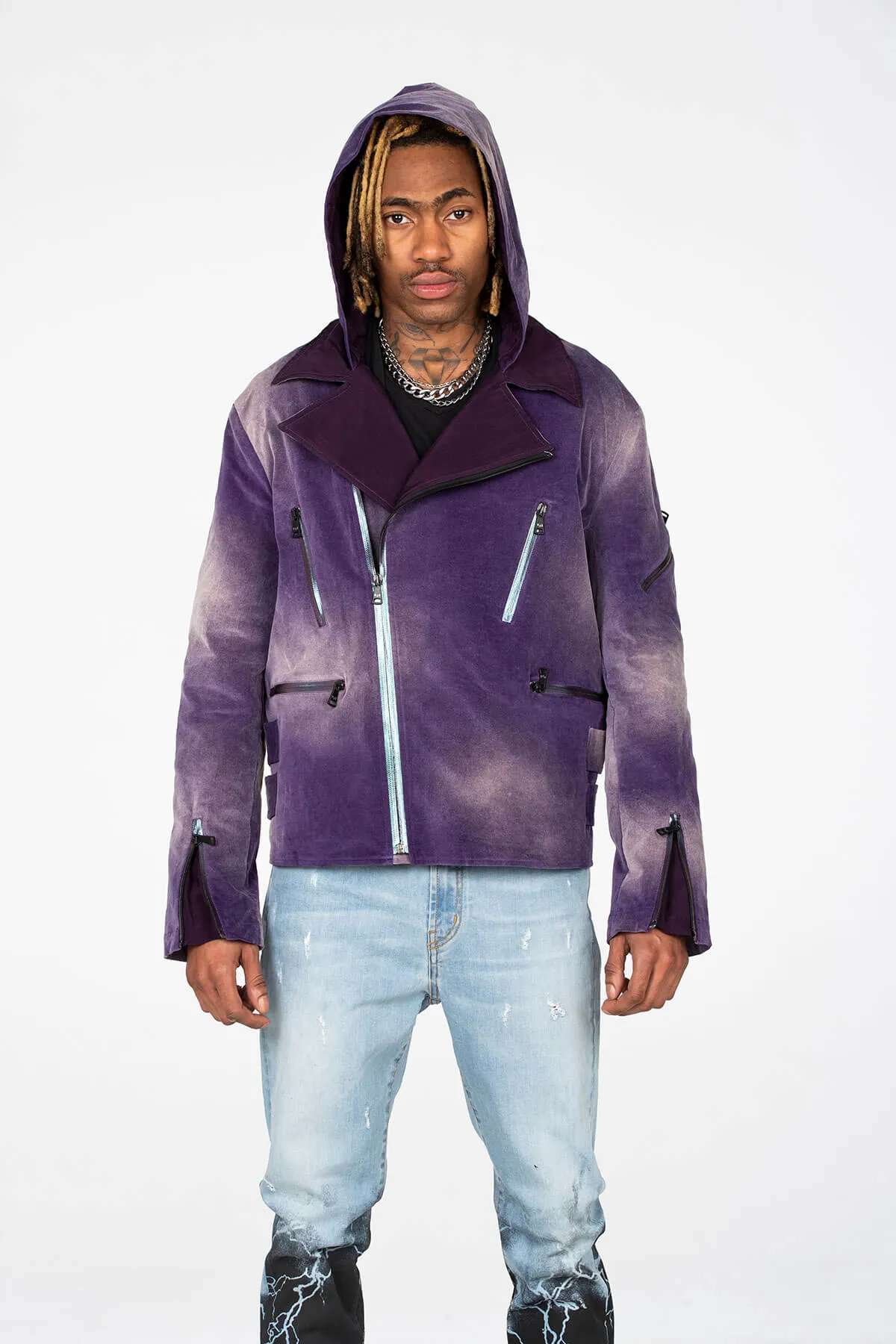 CLASSIC VELVET BIKER JACKET