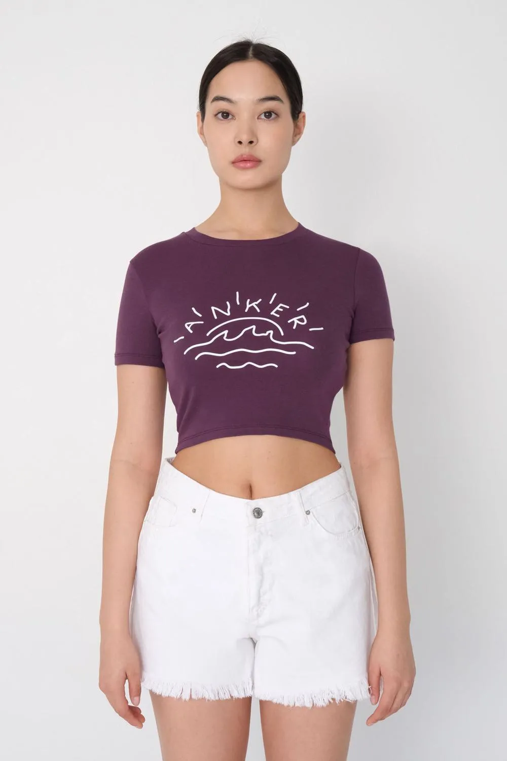 Crop T-shirt With Printed