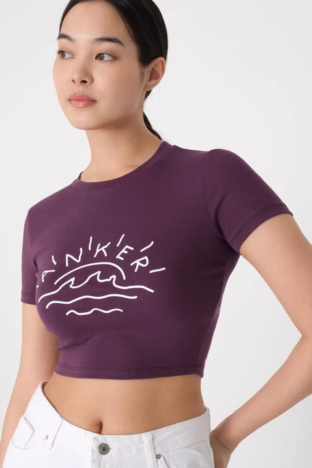 Crop T-shirt With Printed