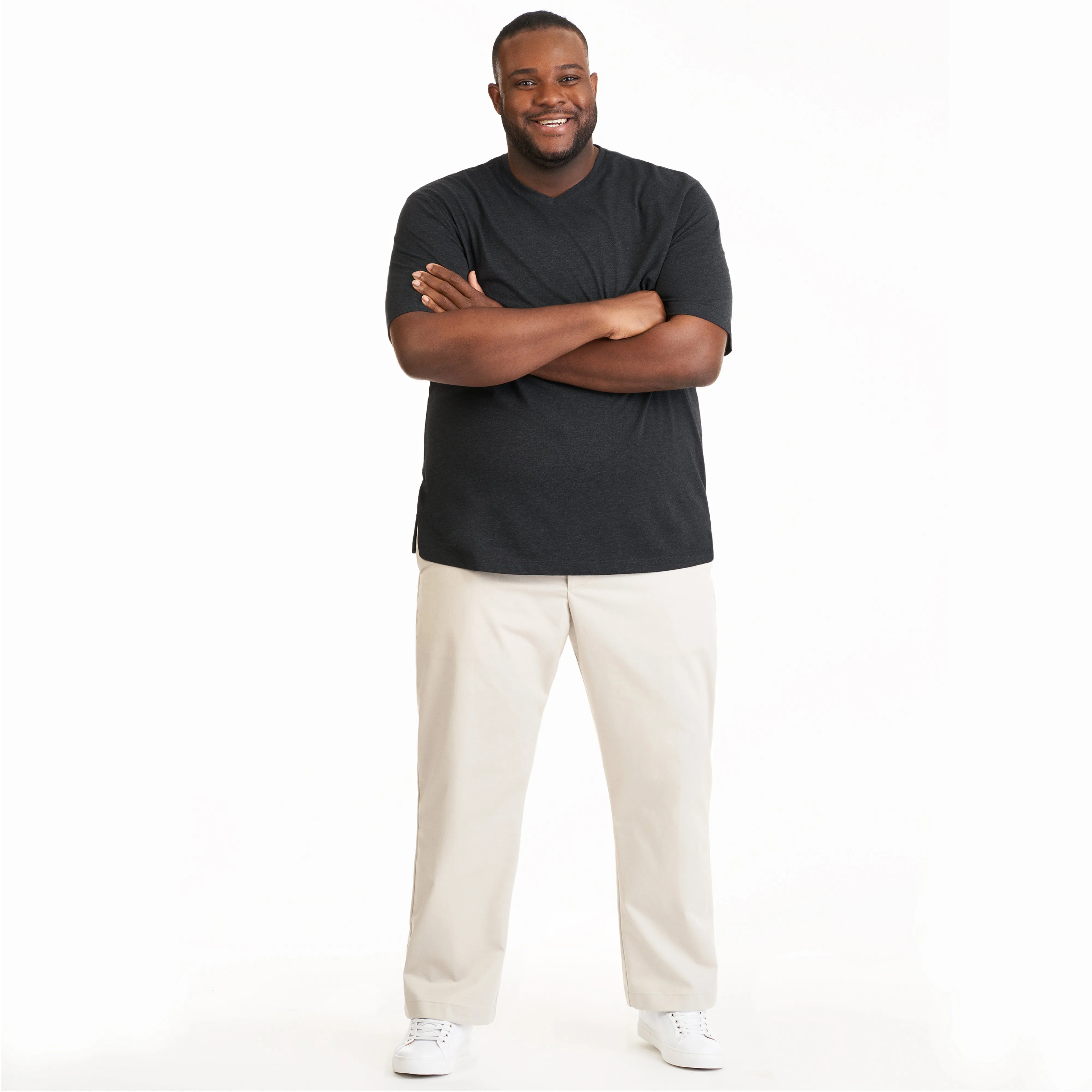Essential Stain Shield V-Neck Tee - Big & Tall