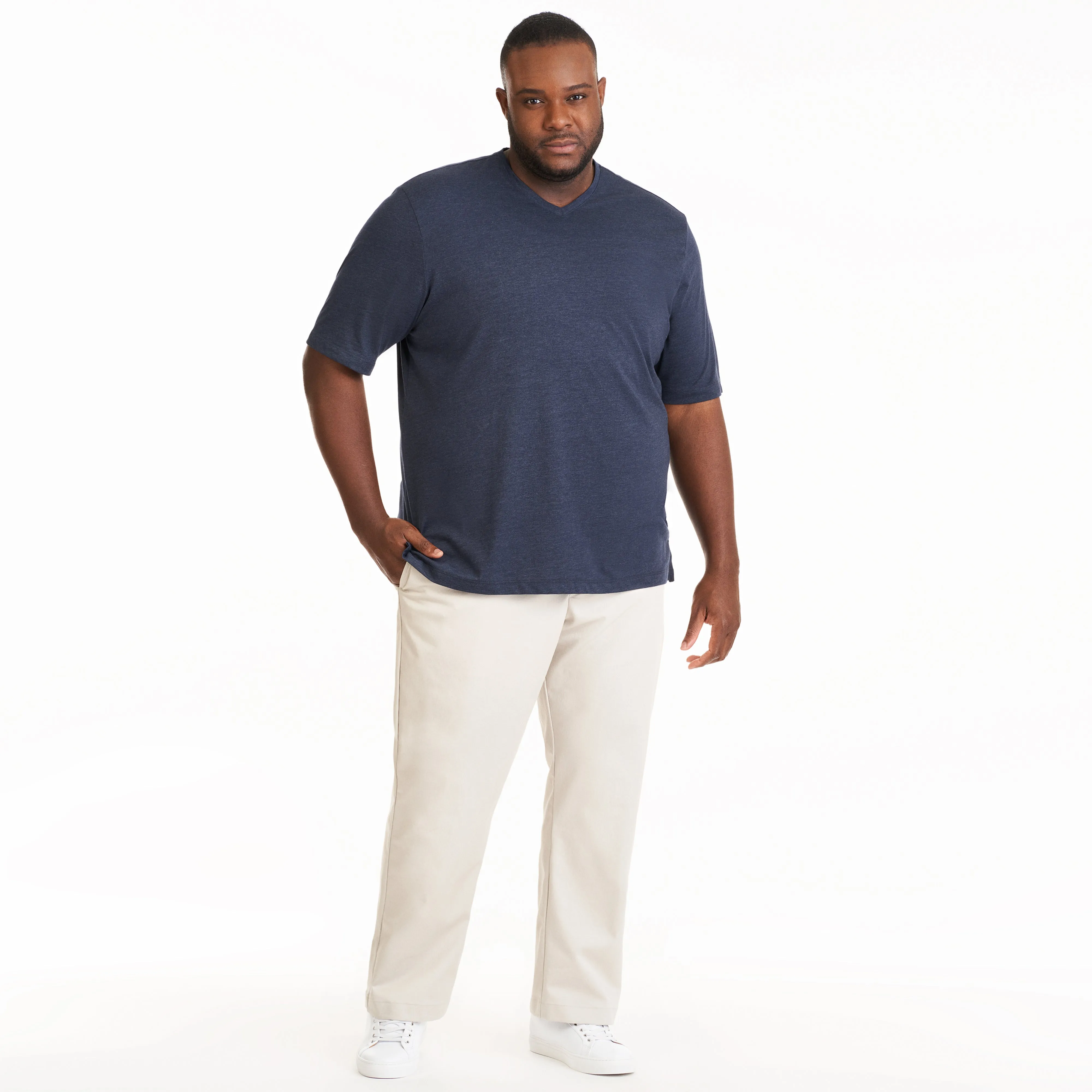 Essential Stain Shield V-Neck Tee - Big & Tall