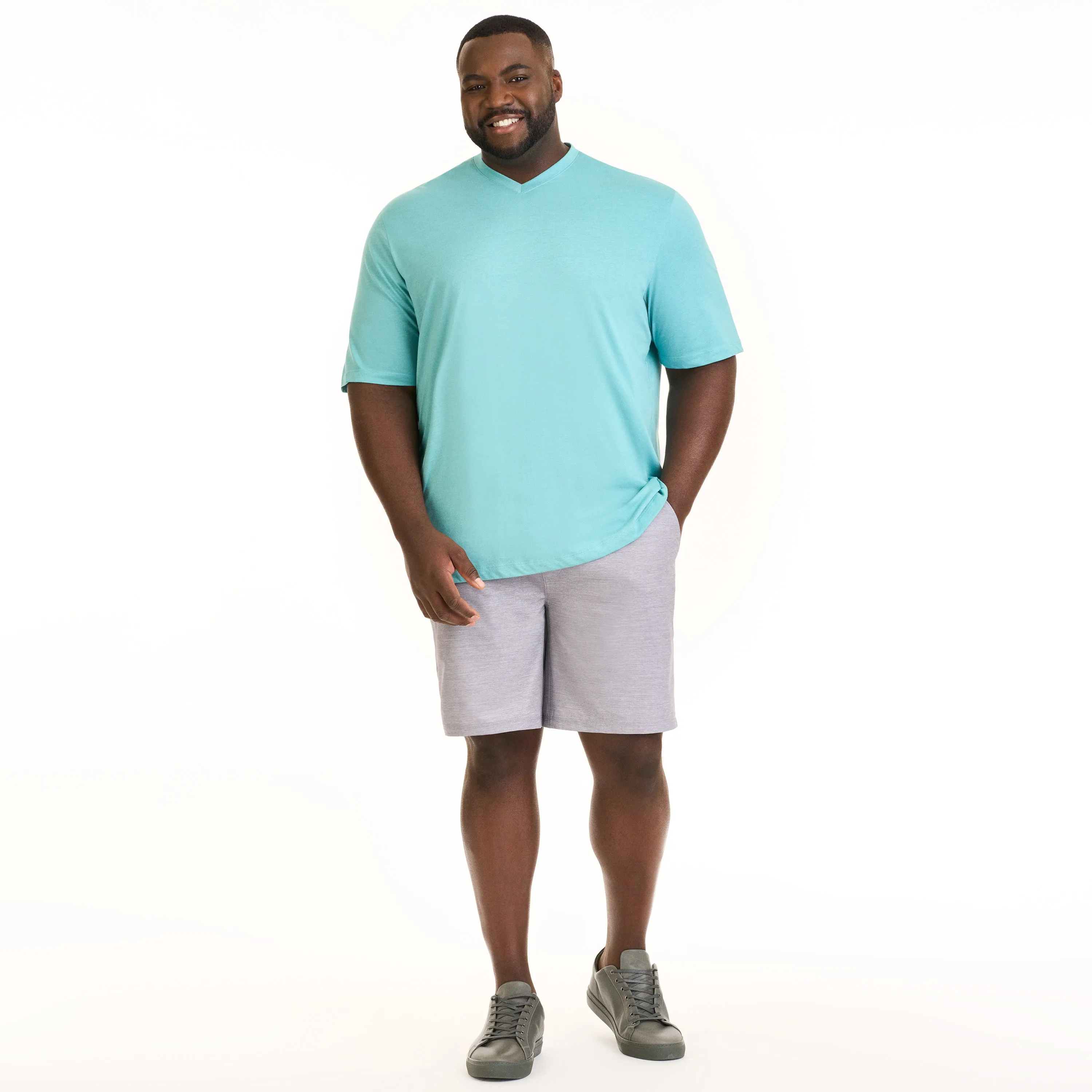 Essential Stain Shield V-Neck Tee - Big & Tall