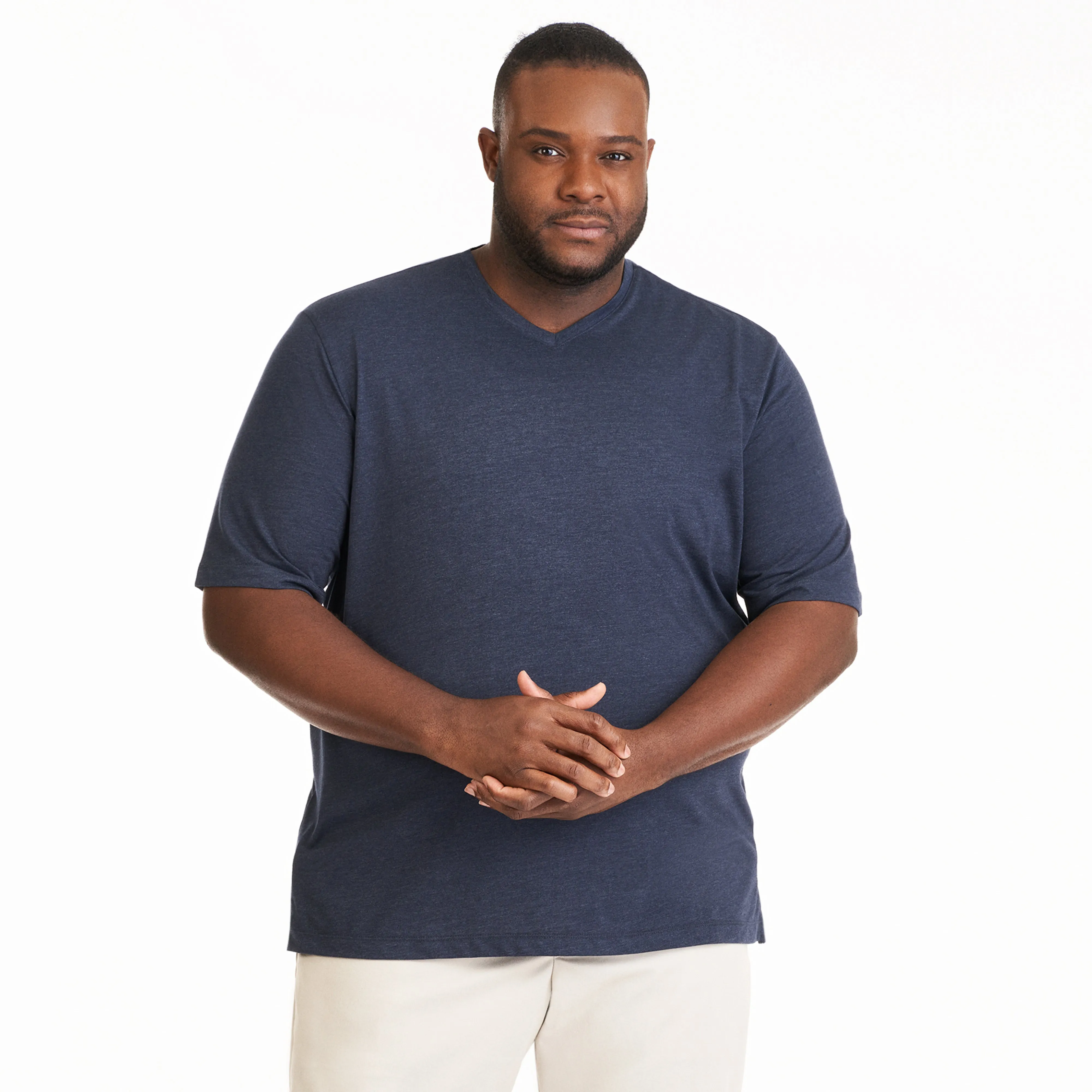 Essential Stain Shield V-Neck Tee - Big & Tall