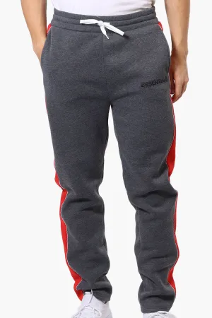 Essentials Super Triple Goose Side Stripe Tie Waist Sweatpants - Grey