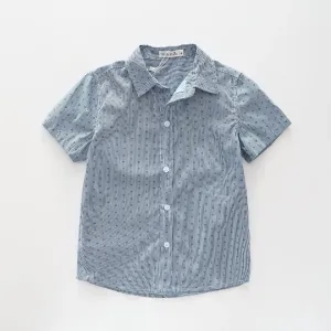 Fine Line Geometric Collared Shirt
