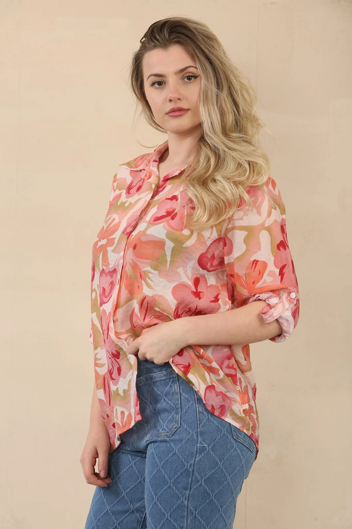 Floral Cotton Printed Blouse