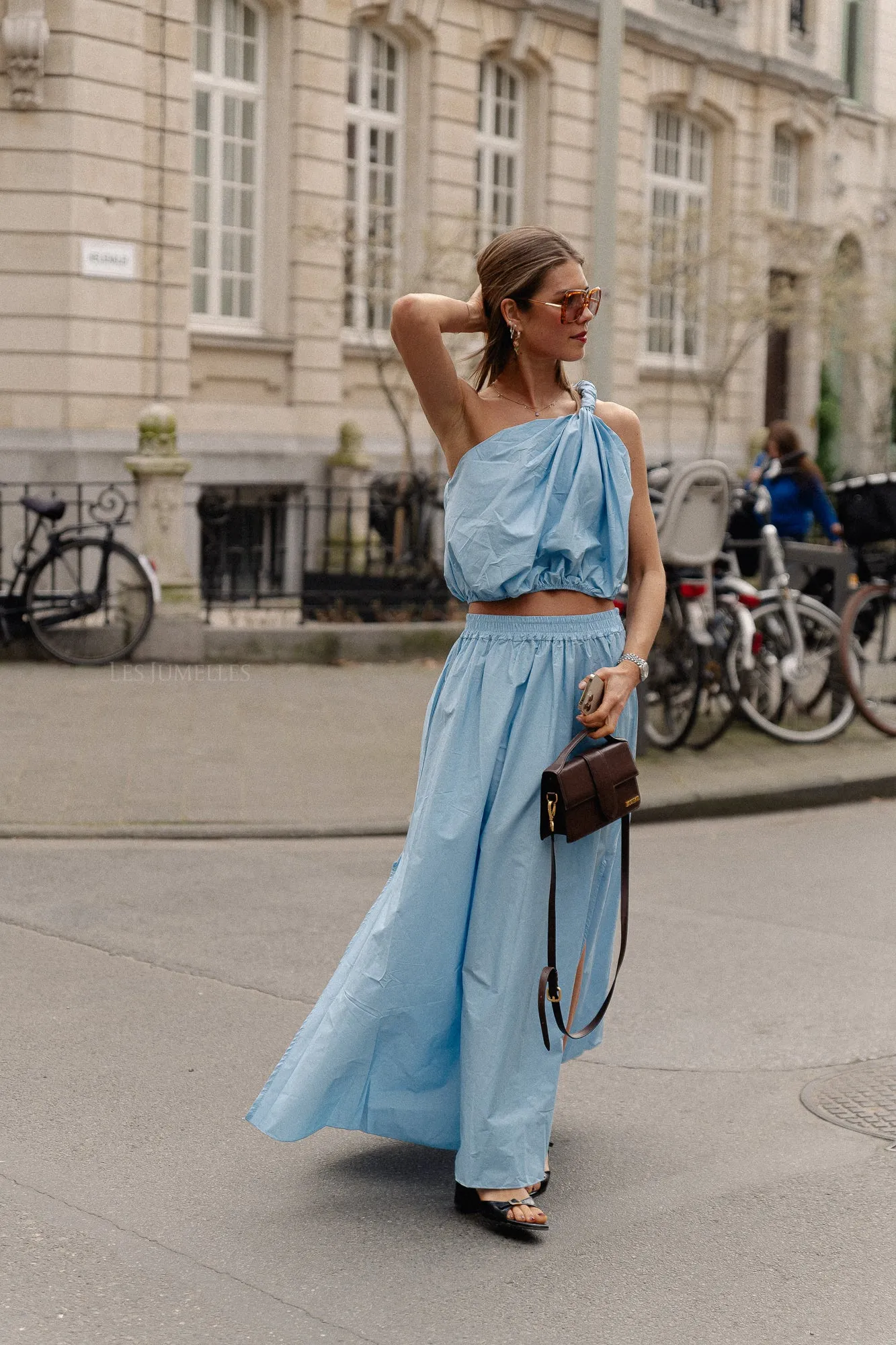 Fran long skirt baby blue