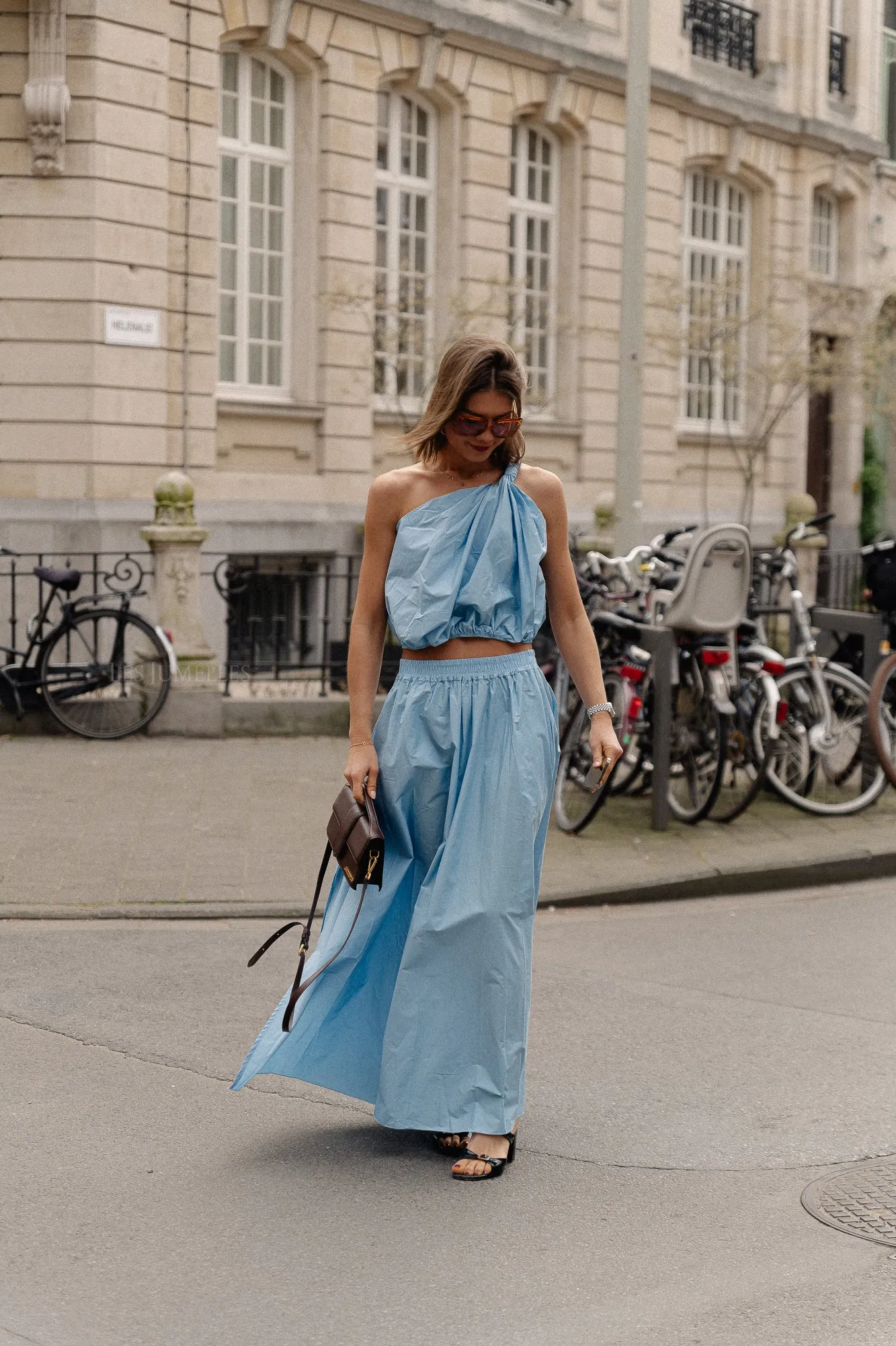 Fran long skirt baby blue