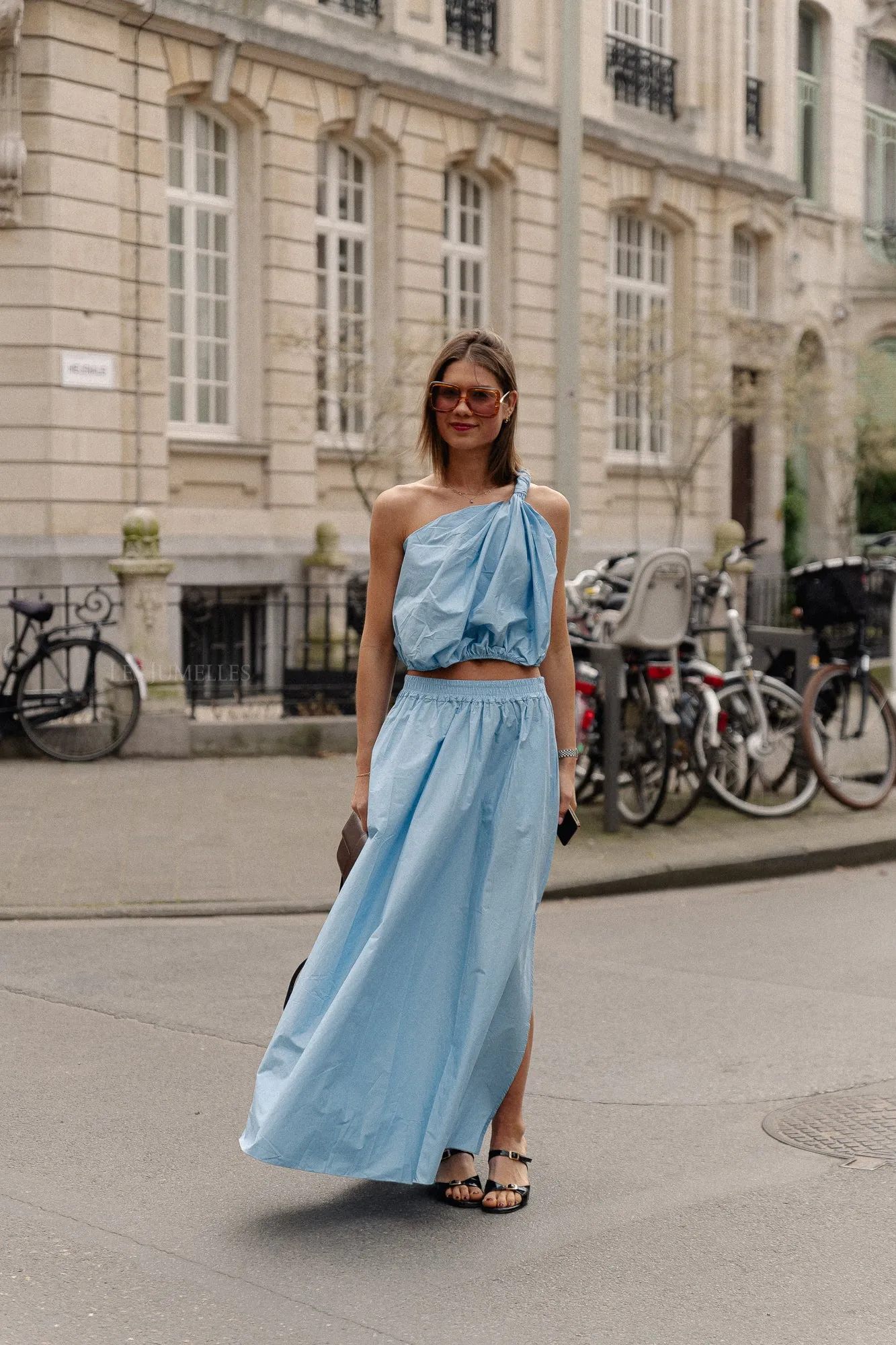 Fran long skirt baby blue