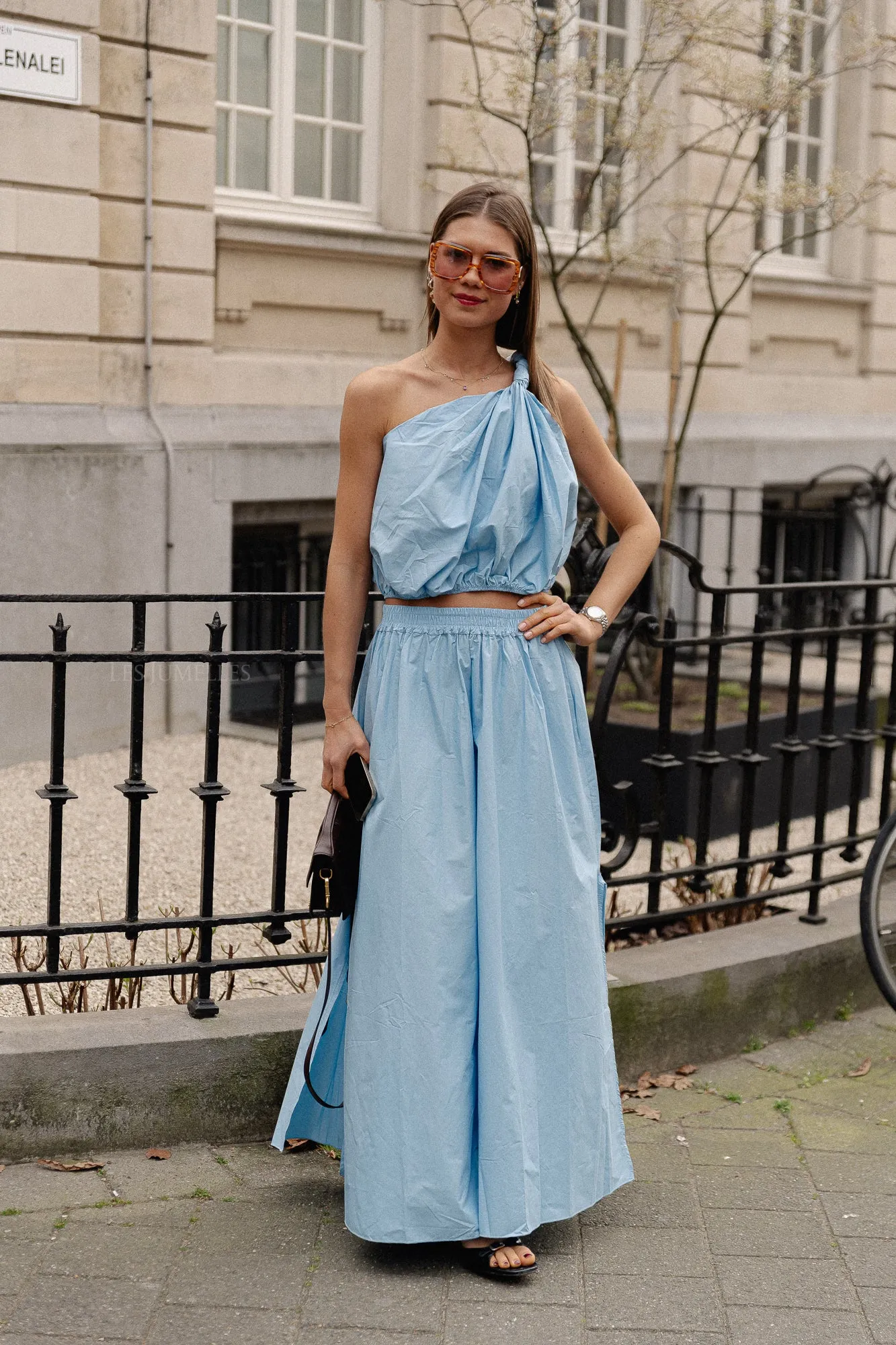 Fran long skirt baby blue