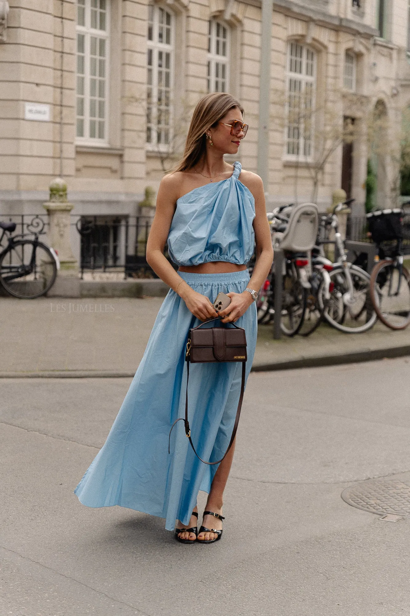 Fran long skirt baby blue