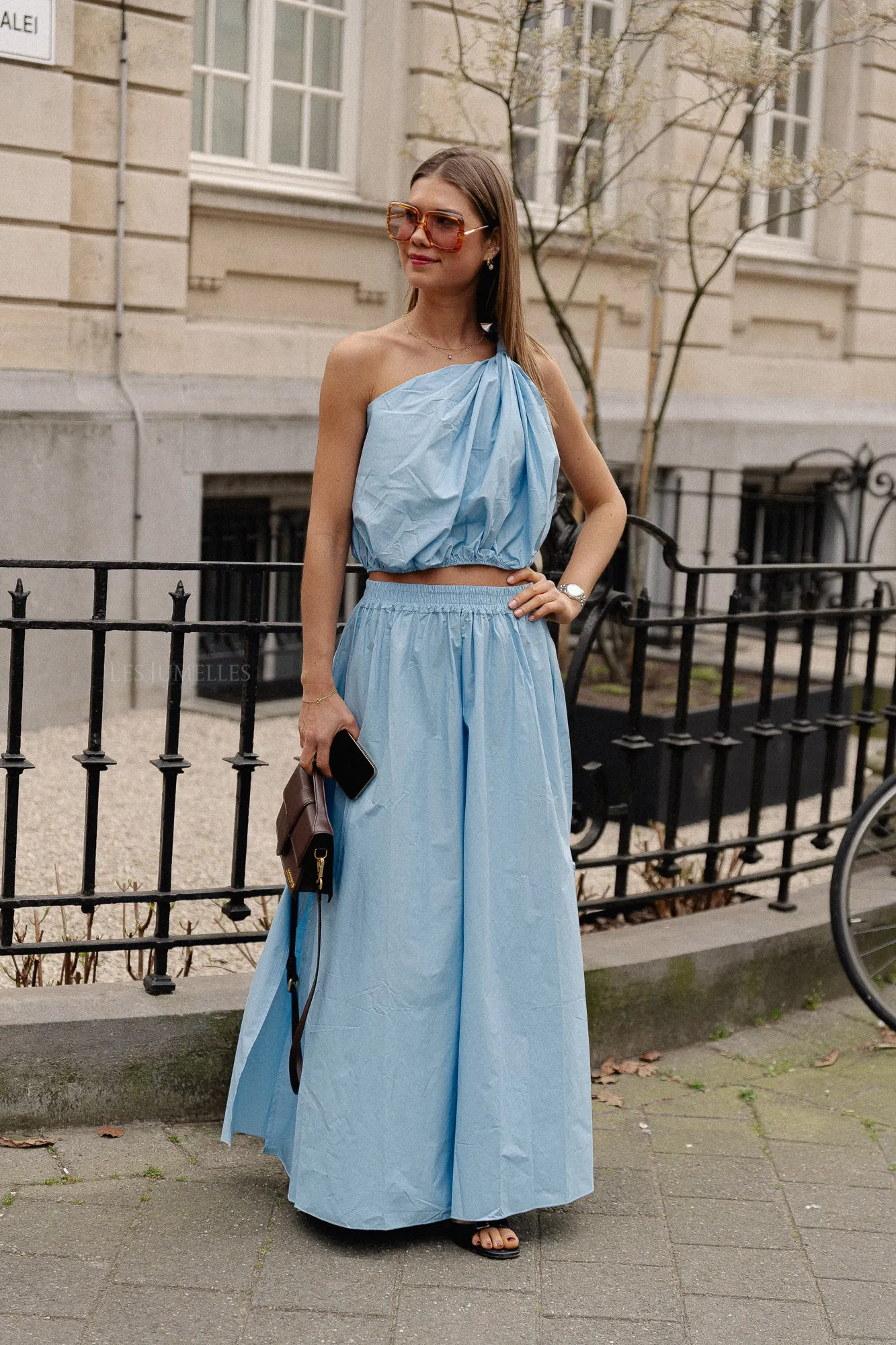 Fran long skirt baby blue