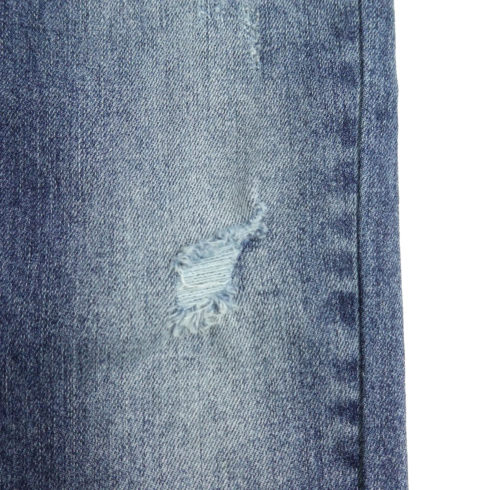 Girl Little Kid Ripped Elastic Band Inside Straight Slim Fit Denim Jeans Pants