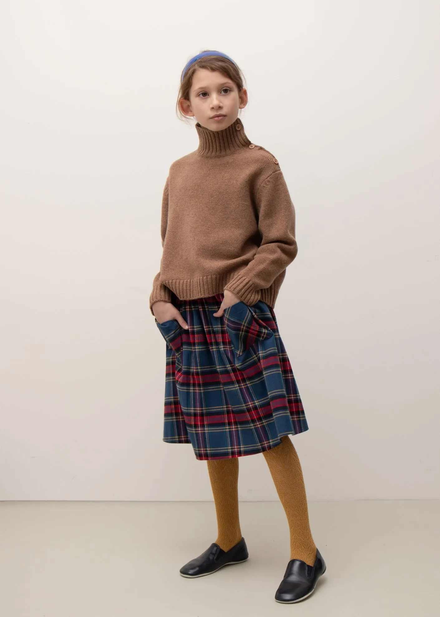 GLAVA GIRL SKIRT - BLUE TARTAN