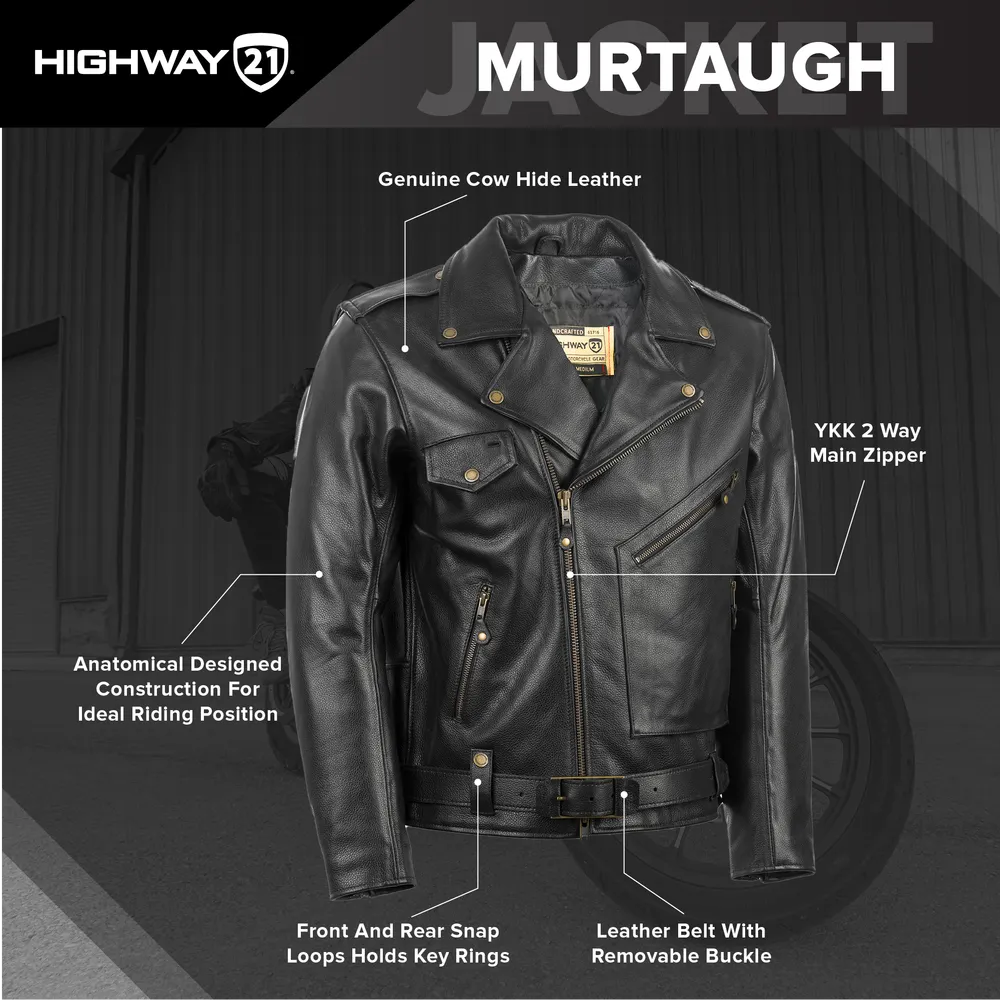 Highway 21 Murtaugh Motorcycle Leather Jacket