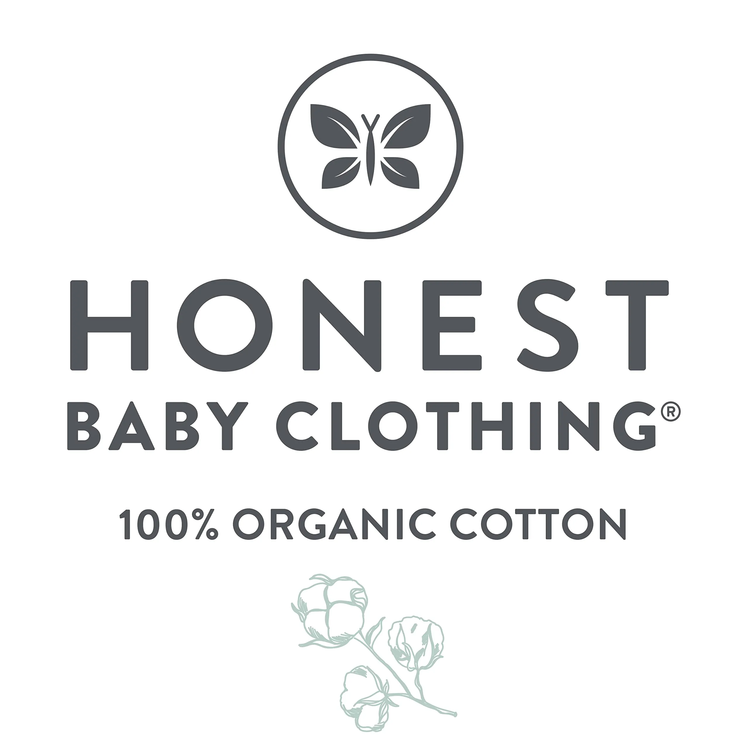 HonestBaby Organic Cotton Short Sleeve T-Shirt Multi-Packs, 10-Pack Bright White, 0-3 Months