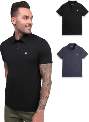 INTO THE AM Polo Shirts for Men - Comfortable Fit Collared Shirt Men S - 4XL Fitted Short Sleeve Classic Golf Shirts