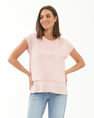 Jazmin Nursing Tee  Soft Pink