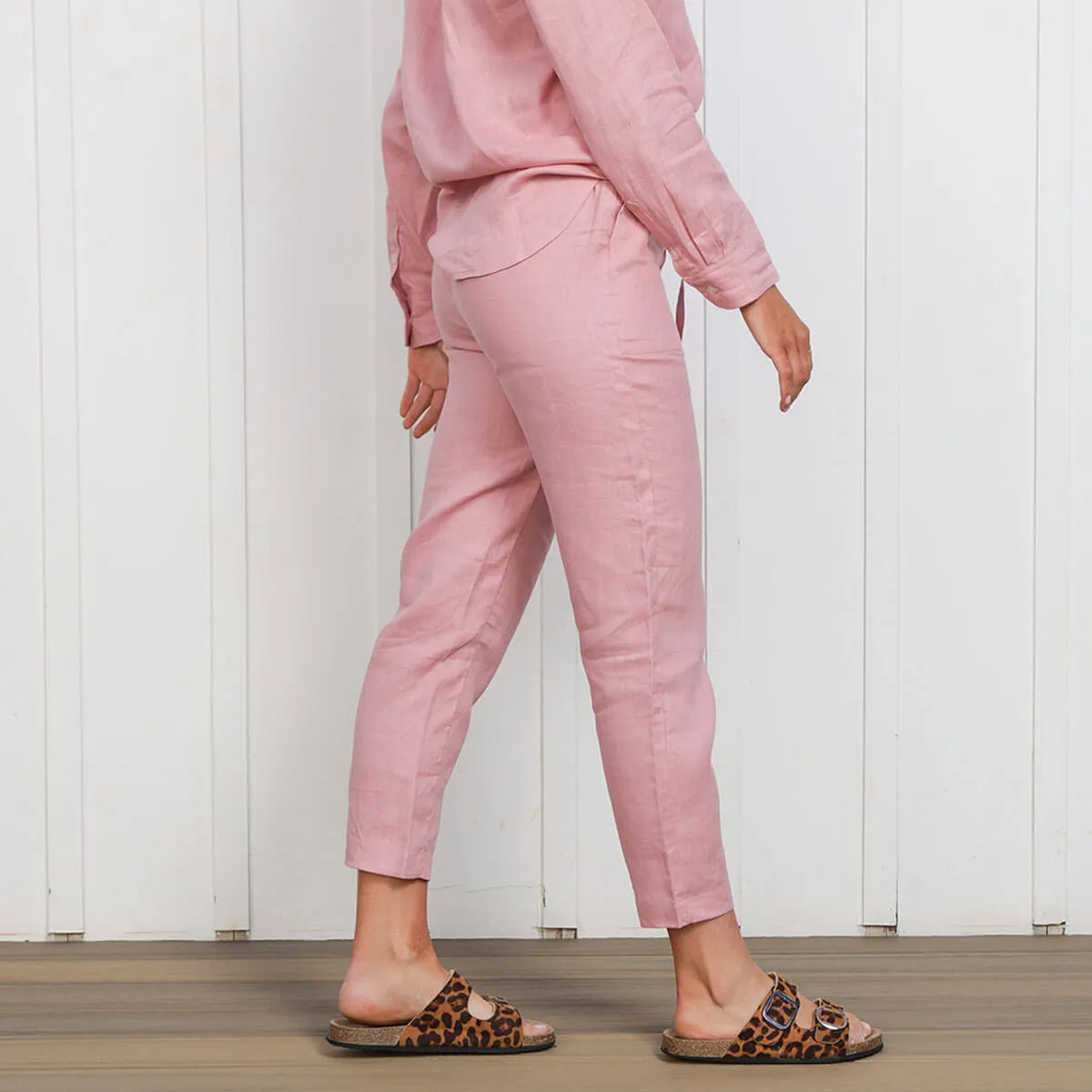 Ladies Linen - Pants | Soft Pink