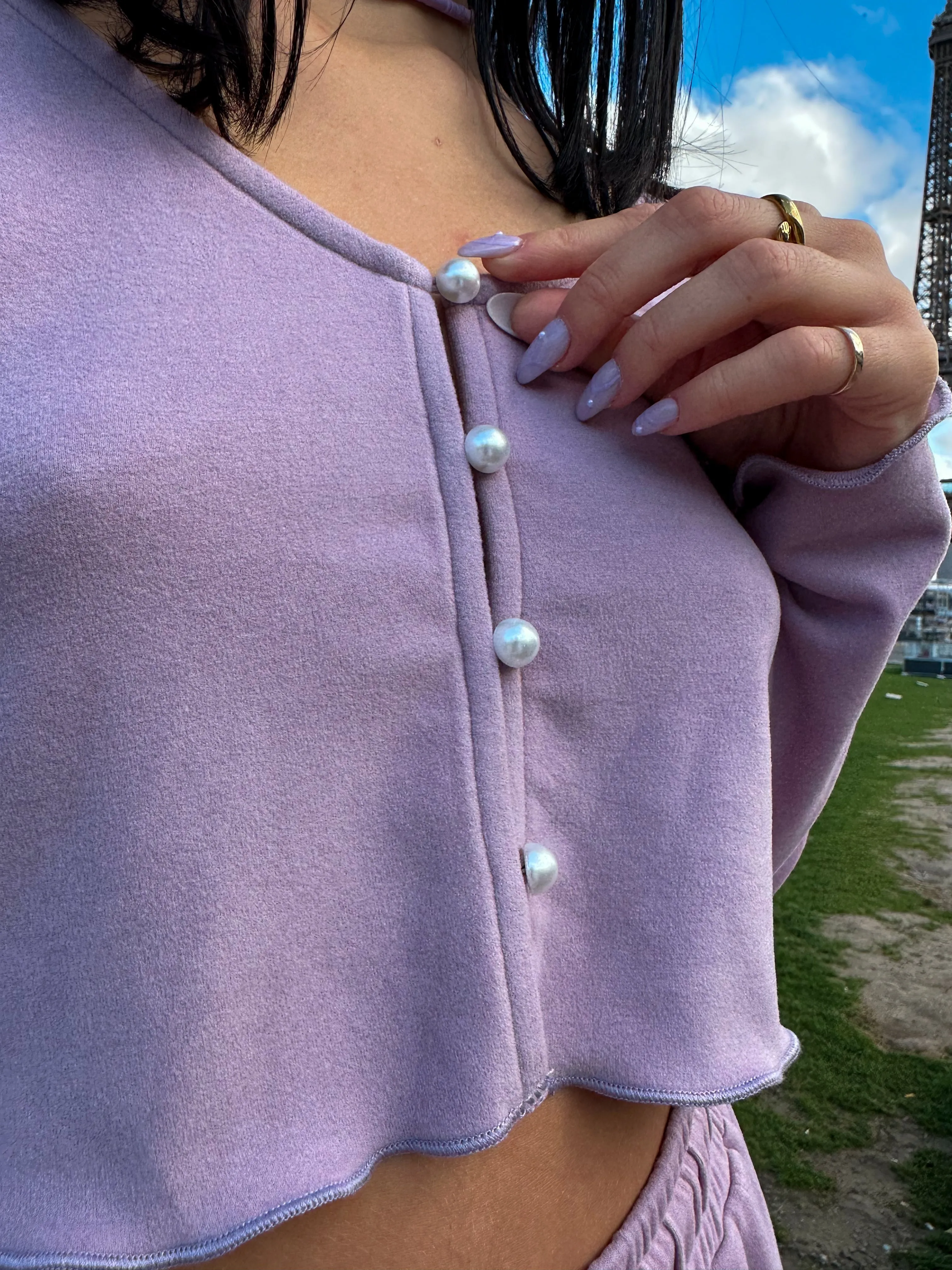 LAVENDER SOFT CARDIGAN - PARIS