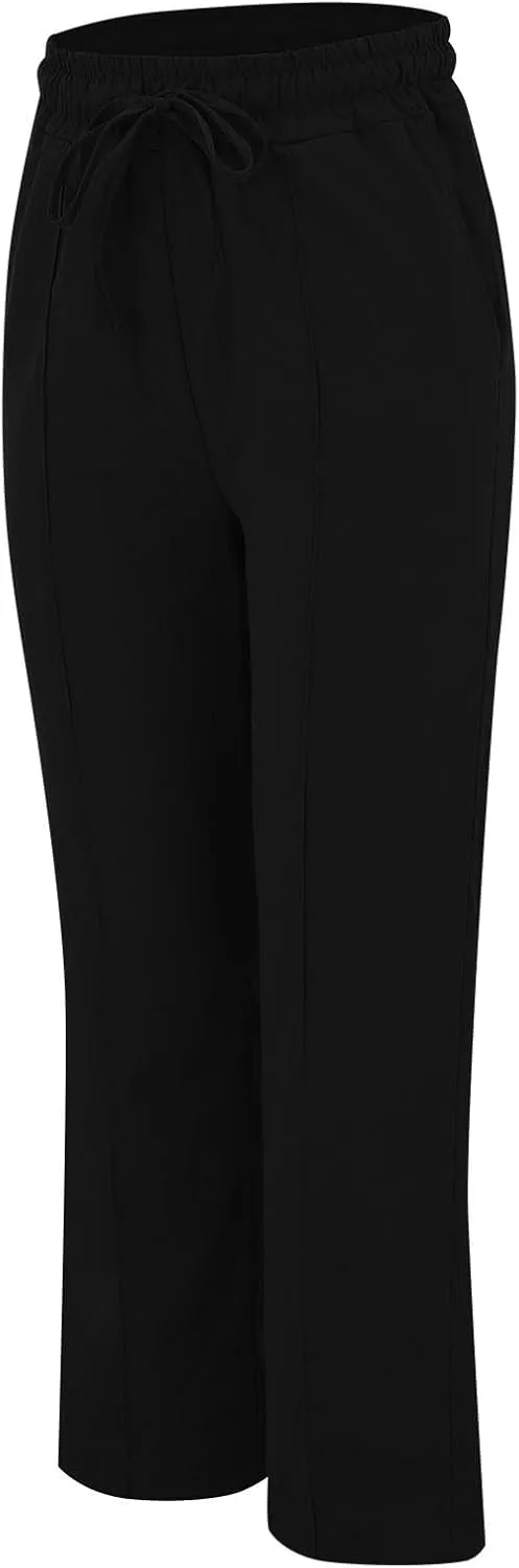 Linen Pants Women Relaxed Fit Linen Pants - Women's Lightweight Summer Casual with Comfortable Elastic Waist