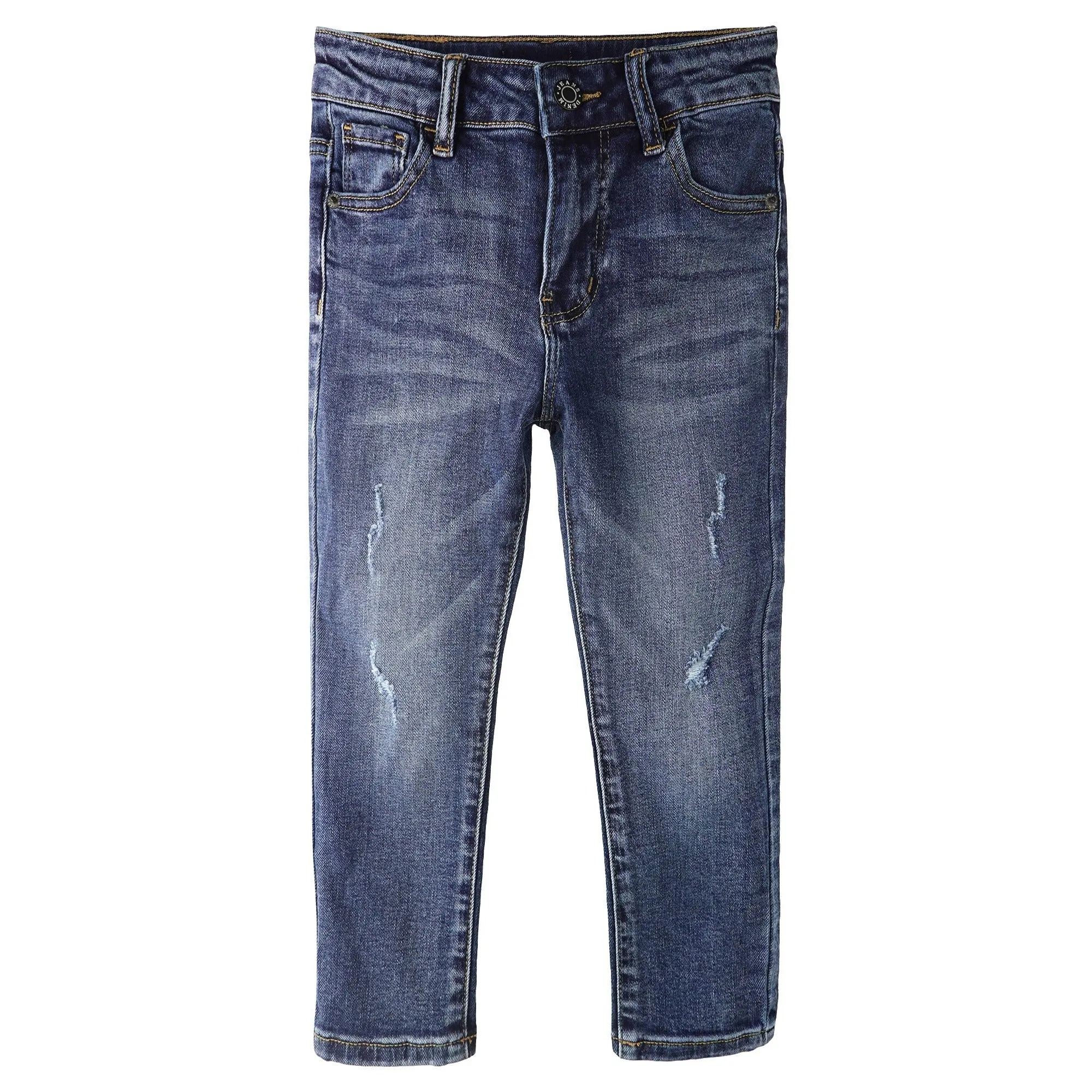 Little Girls Boys  Jeans, 5-14T Micro Distressed Elastic Waistband Inside Stretchy Denim Pants