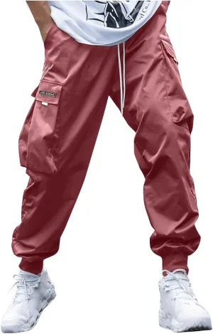 Mens Cycling Bib PantsCasual Cargo Pants for Men Twill Chino Pants Loose Fit Joggers Hiking Trousers Gym Sweatpants OverallsChino Pants Slim Fit