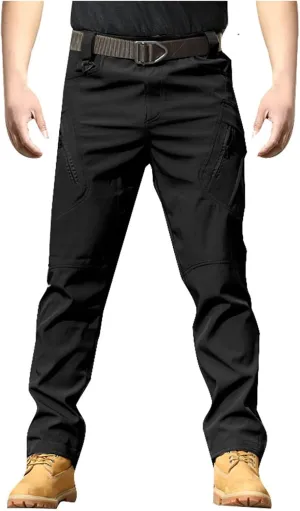 Mens Lightweight Cargo Tactical Pants Straight Leg Athletic Joggers Relaxed Fit Overalls Hiking Work Trousers