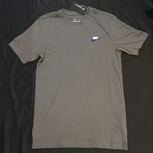 Men's Nike Essential Embroidered Tee (Standard Fit)(Iron Grey/White/Coastal Blue)(AR4997-022)