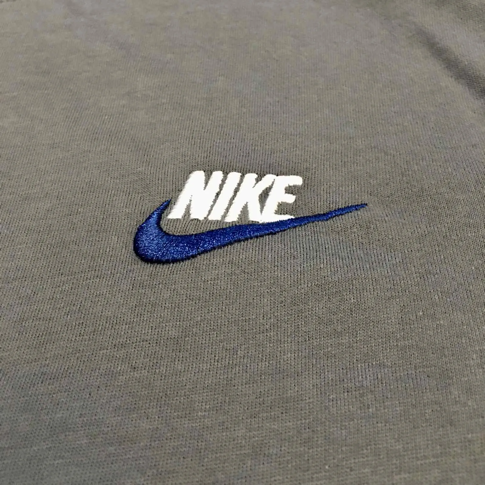 Men's Nike Essential Embroidered Tee (Standard Fit)(Iron Grey/White/Coastal Blue)(AR4997-022)