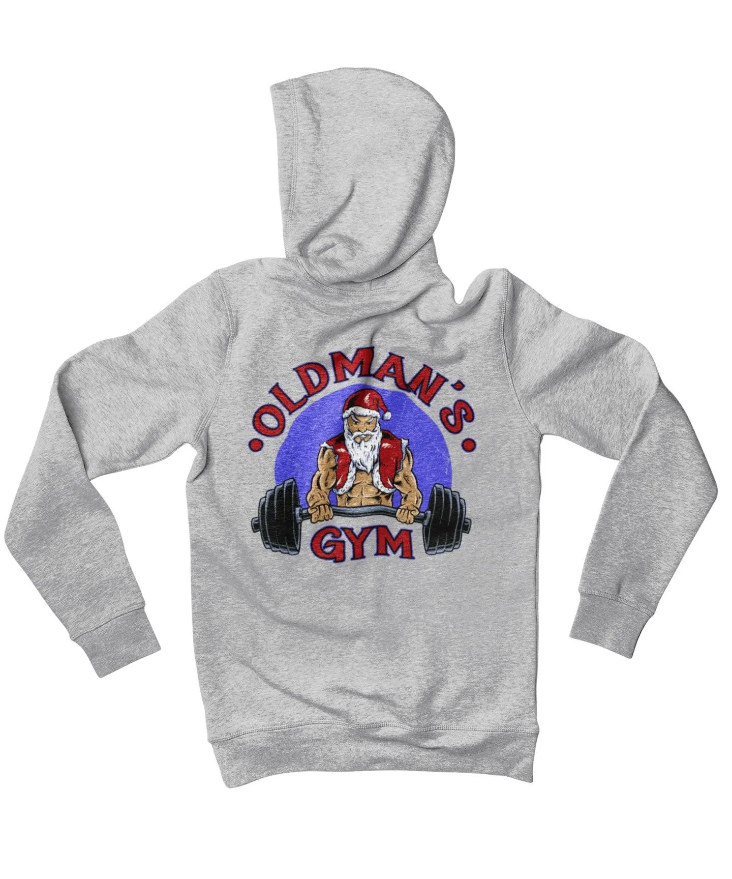 Old Mans Gym Back Printed Christmas Hoodie