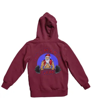 Old Mans Gym Back Printed Christmas Hoodie