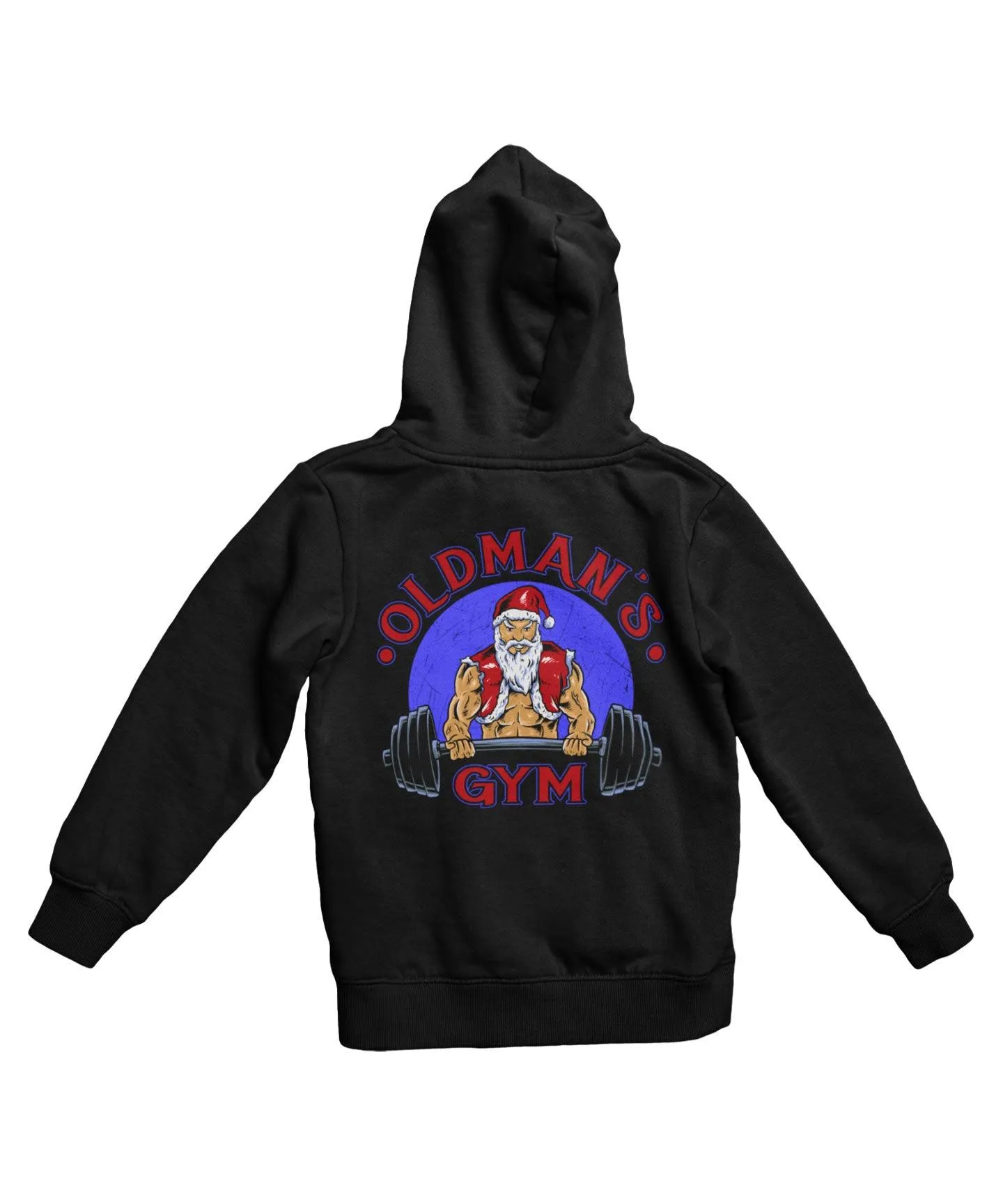 Old Mans Gym Back Printed Christmas Hoodie