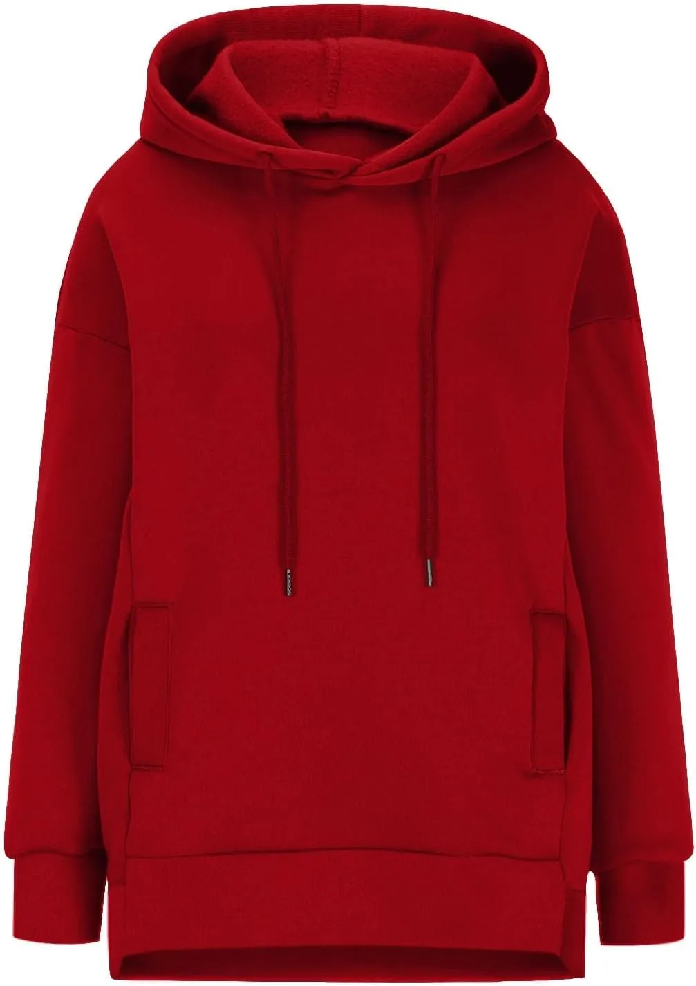 Oversized Sweatshirt for Women Plus Size Solid Color Drop Shoulder Pullover Hoodies with Pockets Fall Fashion Outfits