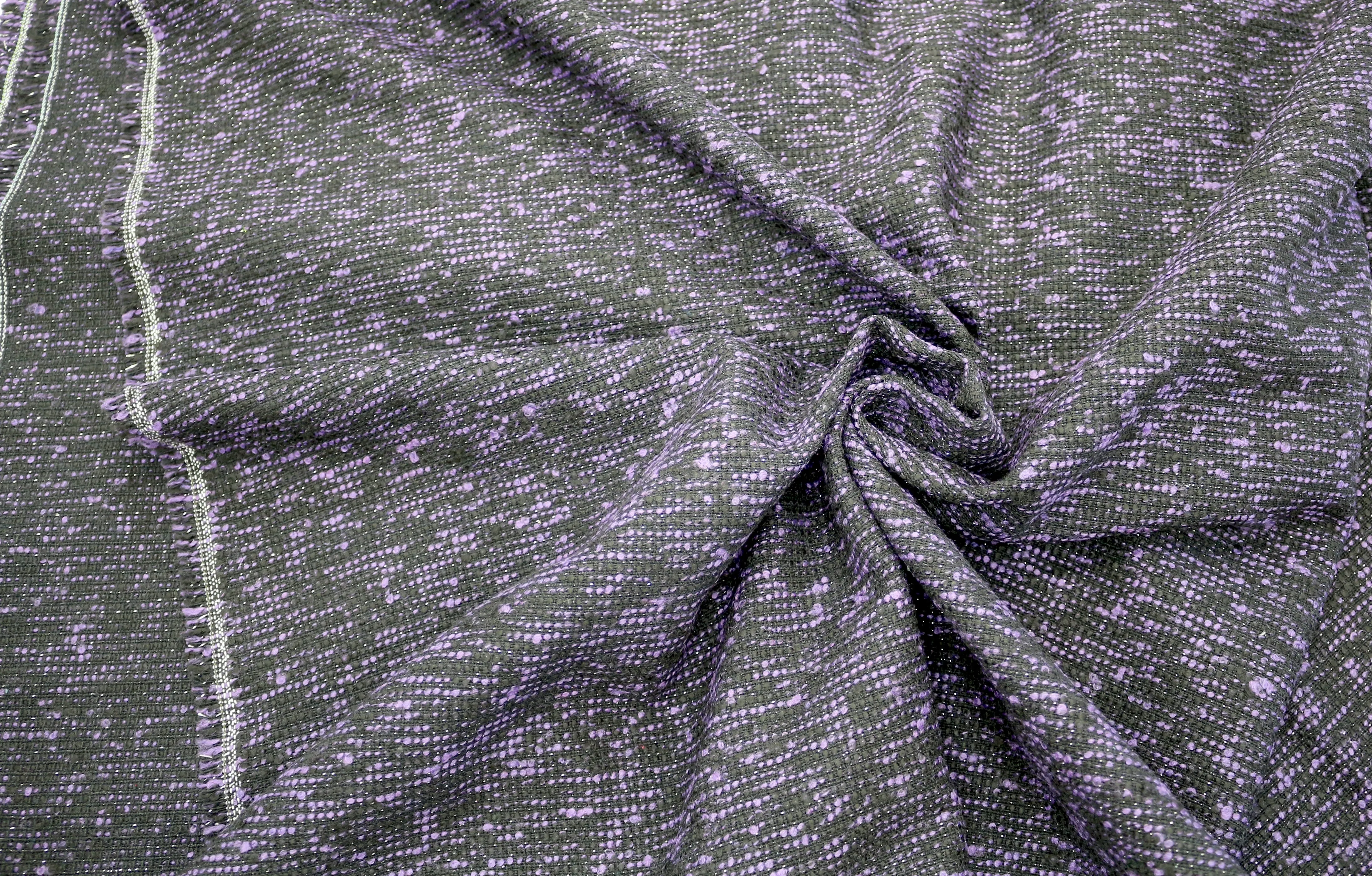 Purple and Black Suiting Fabric – 58" x 1  Yards