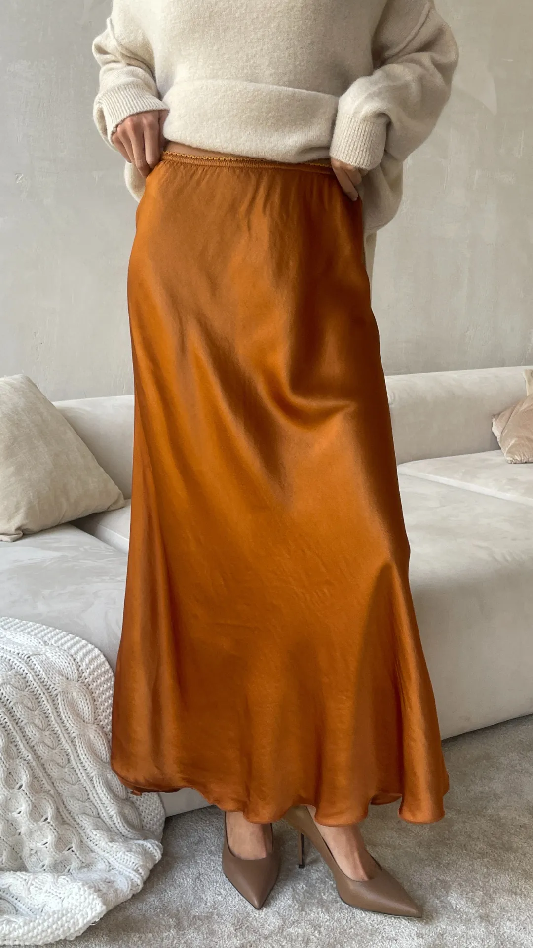 SASHA SKIRT - BURNT ORANGE