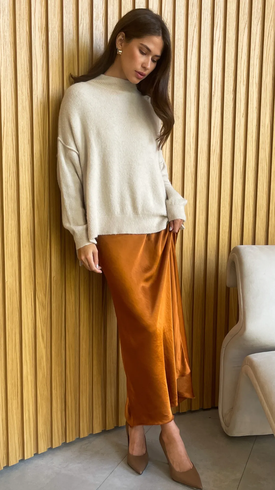 SASHA SKIRT - BURNT ORANGE