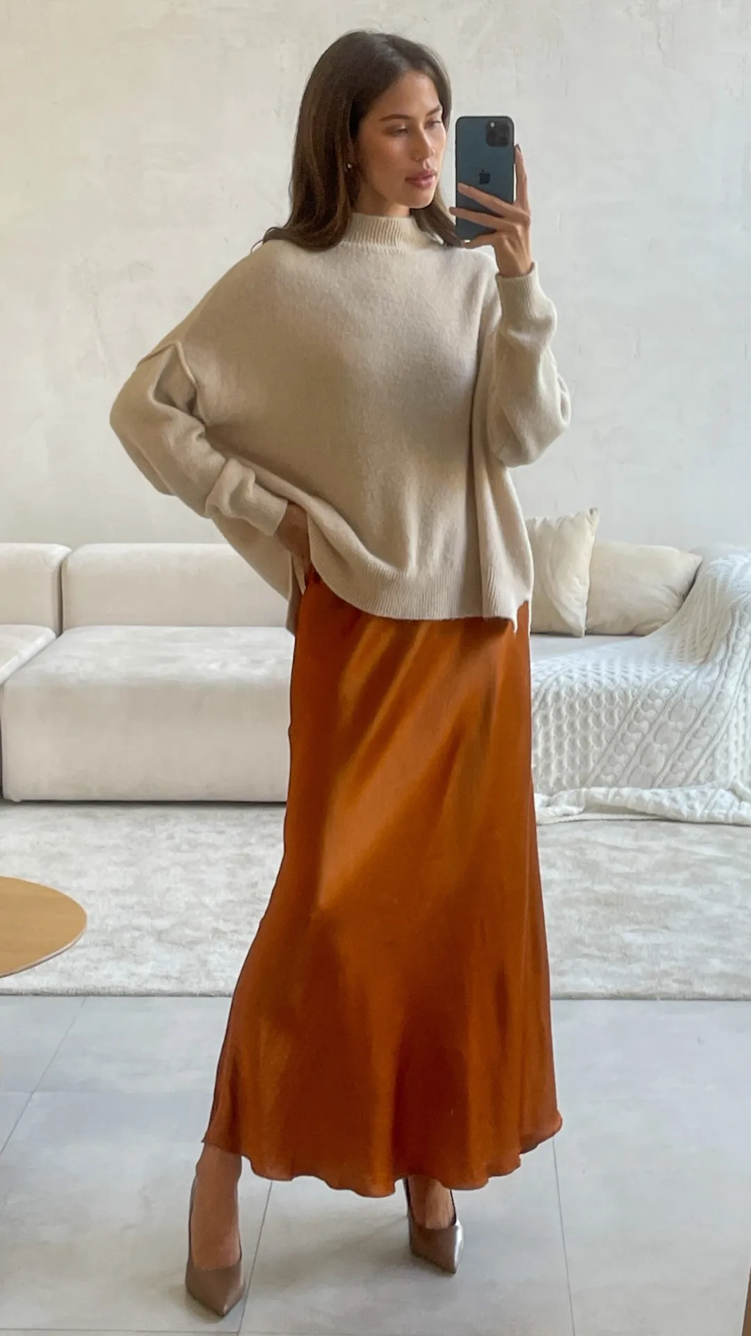 SASHA SKIRT - BURNT ORANGE