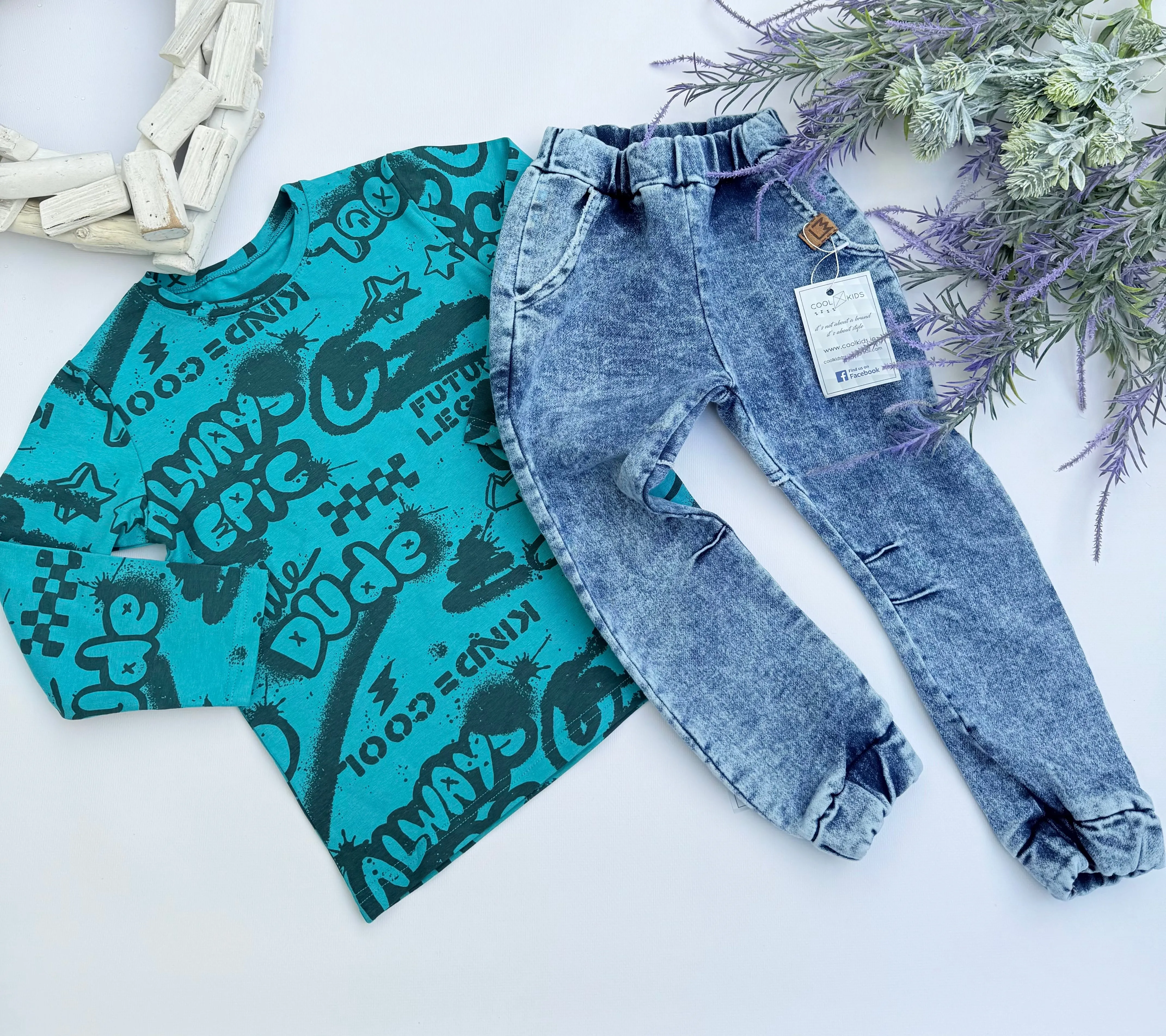 Soft denim pants