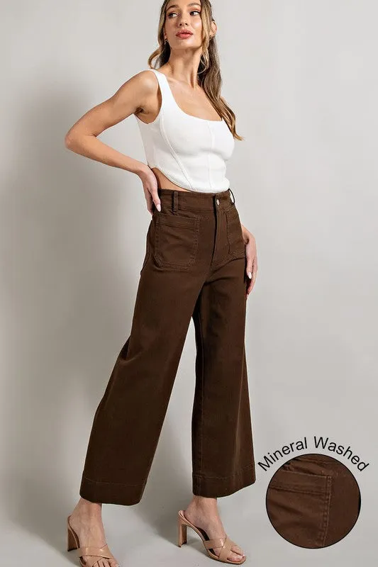 Soft Washed Wide Leg Pants