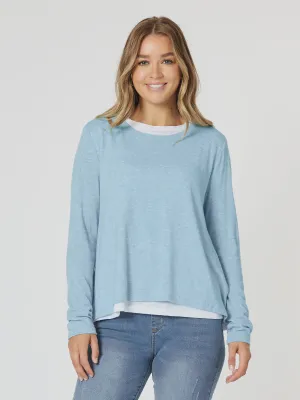 Threadz Alice 2 in 1 Knit Top t46731 - Blue