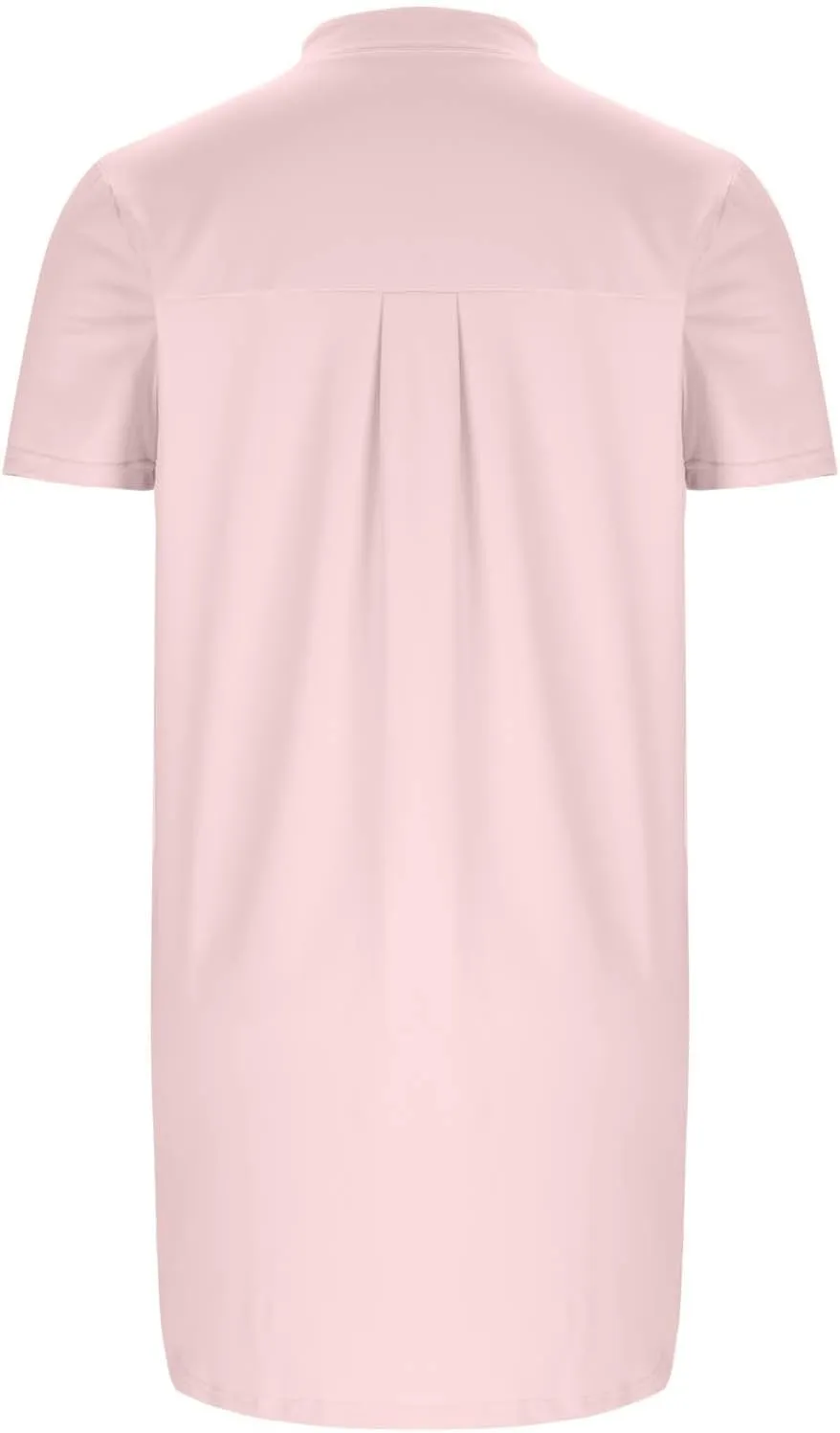 Tunic Dress for Women Button Down V Neck Short Sleeve Dresses Lounge Classic Pure T-Shirts Dress Outfits