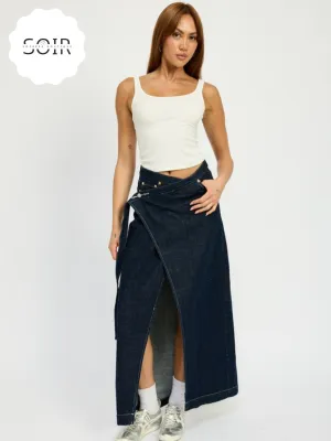 Urban Drape Luxe Denim Skirt