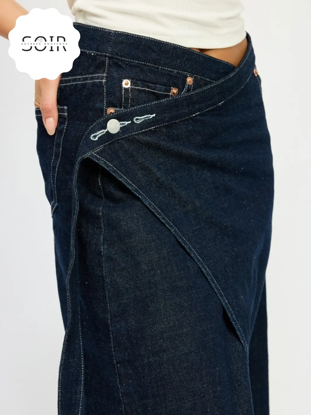 Urban Drape Luxe Denim Skirt
