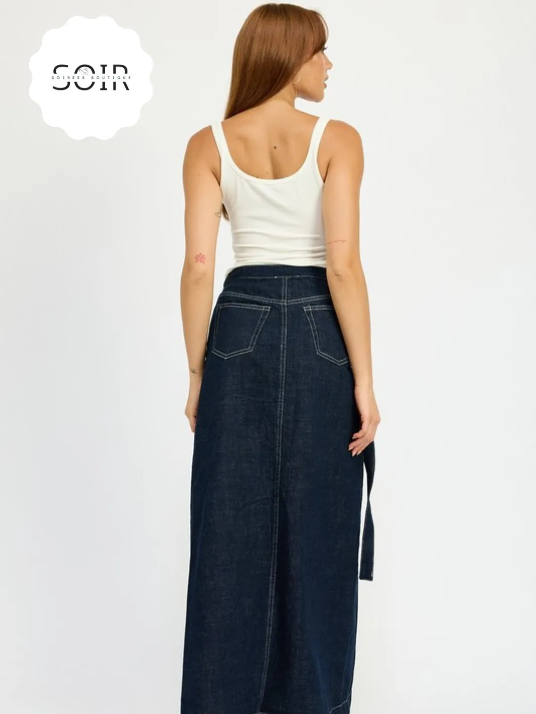Urban Drape Luxe Denim Skirt