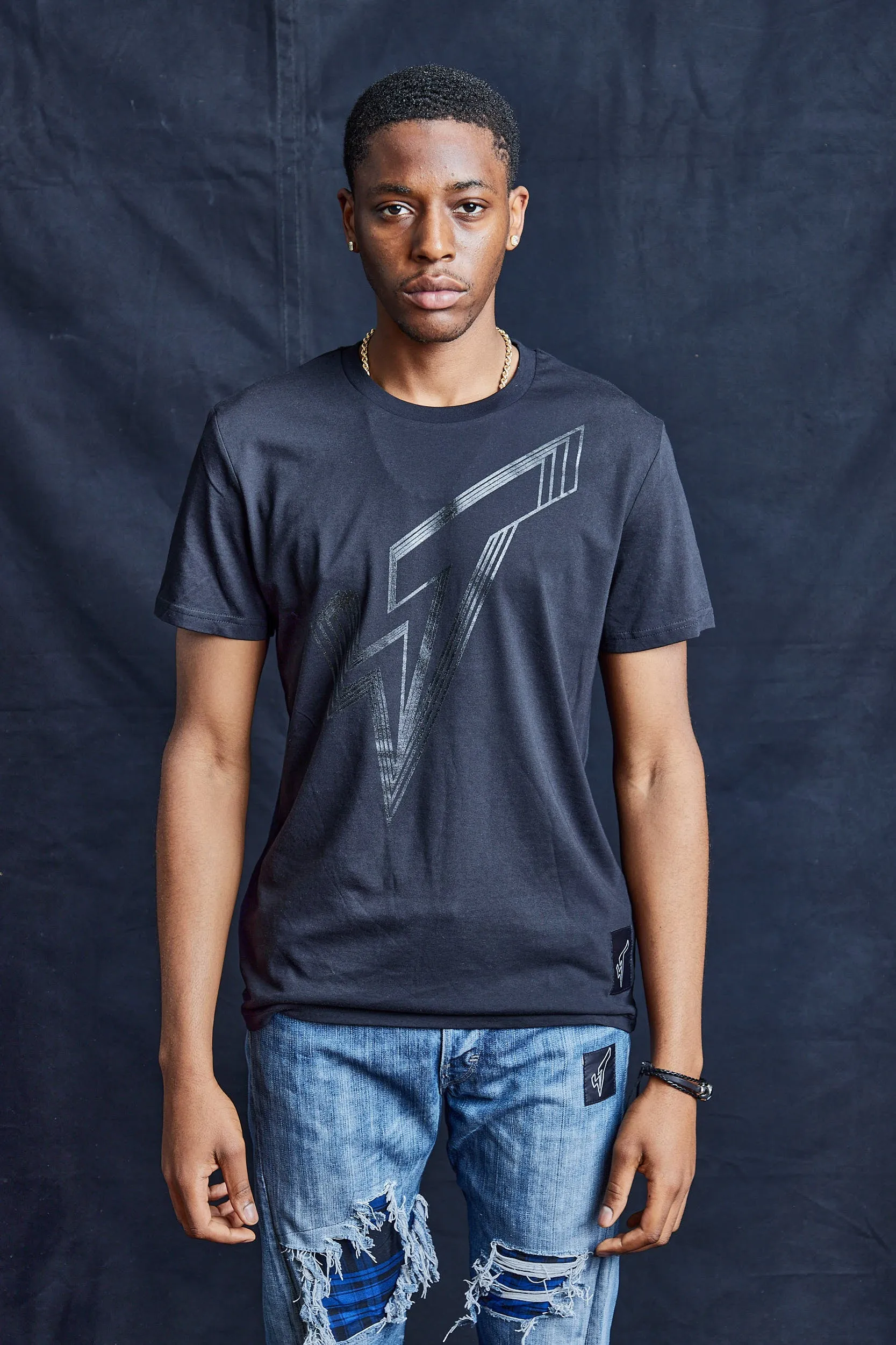 Walk The Line ST Logo T-Shirt in Black